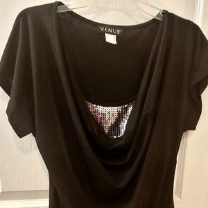 VENUS BLACK BLOUSE